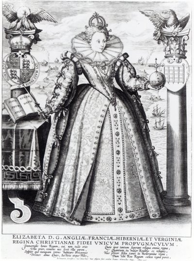 Königin Elisabeth I., 1596 von Crispin  Passe